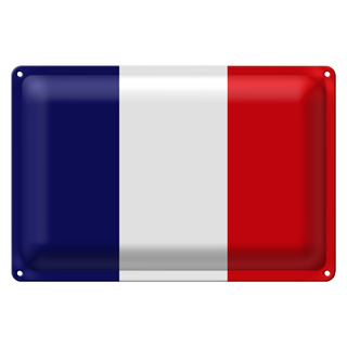 Blechschild Flagge Frankreich 30x20cm Flag of France