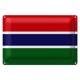 Blechschild Flagge Gambia 30x20cm Flag of the Gambia