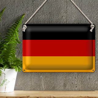 Blechschild Flagge Deutschland 30x20cm Flag of Germany