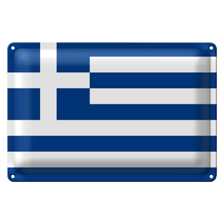 Blechschild Flagge Griechenland 30x20cm Flag of Greece