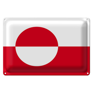 Blechschild Flagge Grönland 30x20cm flag of Greenland
