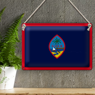 Blechschild Flagge Guam 30x20cm Flag of Guam