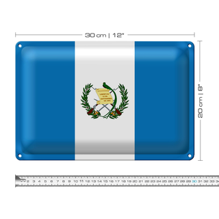 Blechschild Flagge Guatemala 30x20cm Flag of Guatemala
