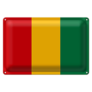 Blechschild Flagge Guinea 30x20cm Flag of Guinea