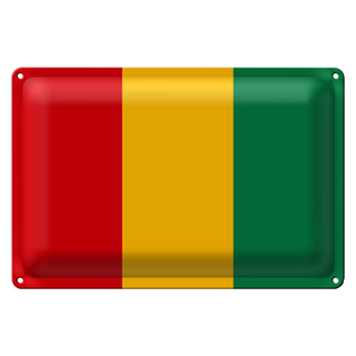 Blechschild Flagge Guinea 30x20cm Flag of Guinea