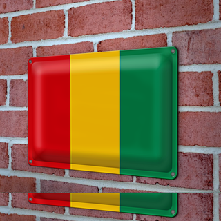 Blechschild Flagge Guinea 30x20cm Flag of Guinea