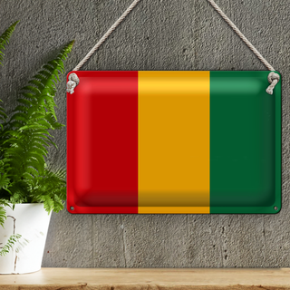 Blechschild Flagge Guinea 30x20cm Flag of Guinea