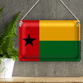 Blechschild Flagge Guinea-Bissau 30x20cm Guinea-Bissau