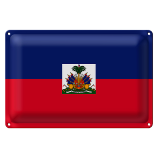 Blechschild Flagge Haiti 30x20cm Flag of Haiti