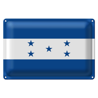 Blechschild Flagge Hondura 30x20cm Flag of Honduras