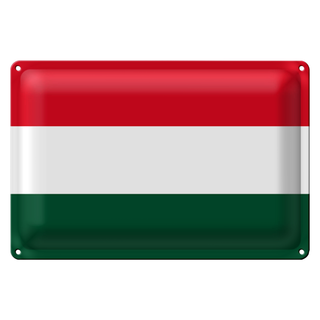 Blechschild Flagge Ungarn 30x20cm Flag of Hungary