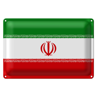 Blechschild Flagge Iran 30x20cm Flag of iran
