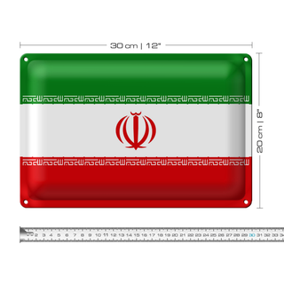 Blechschild Flagge Iran 30x20cm Flag of iran