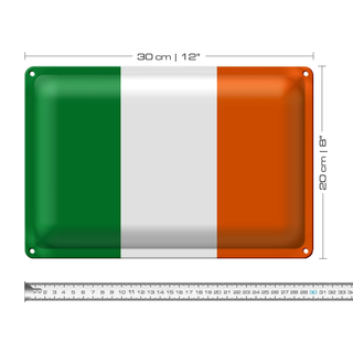 Blechschild Flagge Irland 30x20cm Flag of Ireland