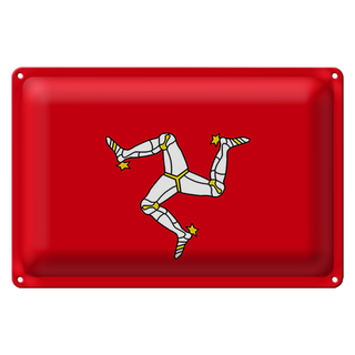 Blechschild Flagge Isle of Man 30x20cm Flag of Isle of Man
