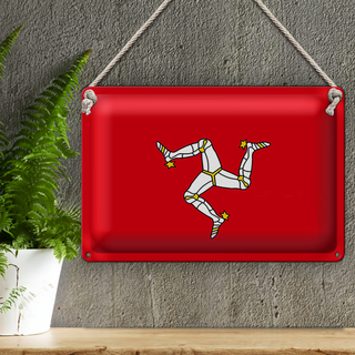 Blechschild Flagge Isle of Man 30x20cm Flag of Isle of Man