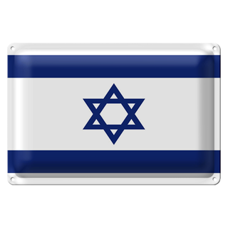 Blechschild Flagge Israel 30x20cm Flag of Israel