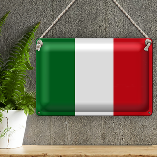 Blechschild Flagge Italien 30x20cm Flag of Italy