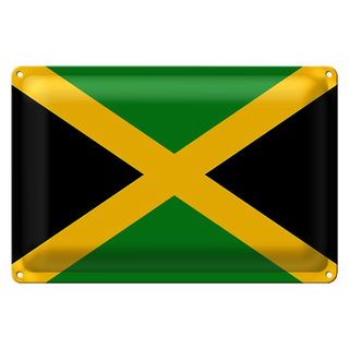 Blechschild Flagge Jamaika 30x20cm flag of Jamaica