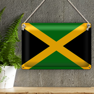 Blechschild Flagge Jamaika 30x20cm flag of Jamaica