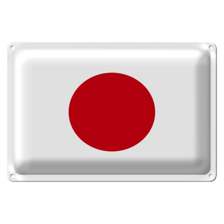 Blechschild Flagge Japan 30x20cm Flag of Japan