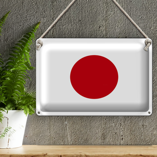Blechschild Flagge Japan 30x20cm Flag of Japan