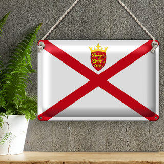 Blechschild Flagge Jersey 30x20cm Flag of Jersey