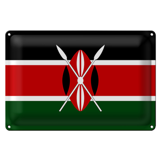 Blechschild Flagge Kenia 30x20cm Flag of Kenya