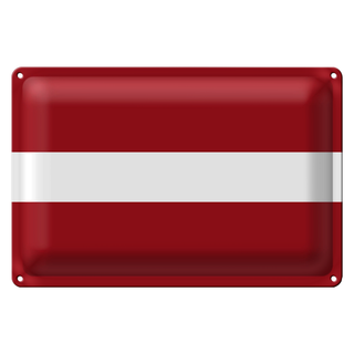Blechschild Flagge Lettland 30x20cm Flag of Latvia
