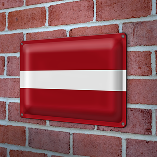 Blechschild Flagge Lettland 30x20cm Flag of Latvia