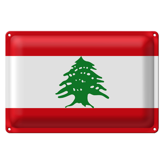Blechschild Flagge Libanon 30x20cm Flag of Lebanon