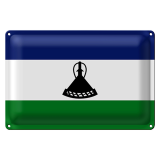 Blechschild Flagge Lesotho 30x20cm Flag of Lesotho