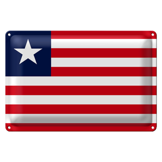 Blechschild Flagge Liberia 30x20cm Flag of Liberia