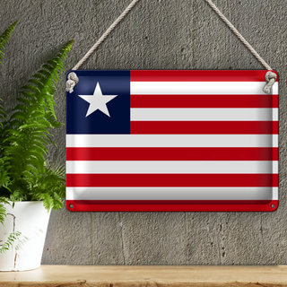 Blechschild Flagge Liberia 30x20cm Flag of Liberia