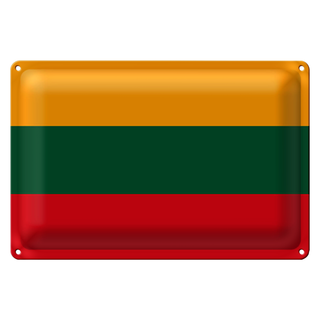 Blechschild Flagge Litauen 30x20cm Flag of Lithuania