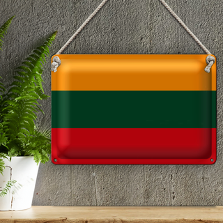Blechschild Flagge Litauen 30x20cm Flag of Lithuania