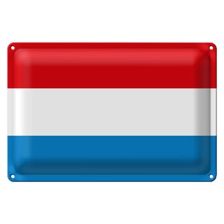 Blechschild Flagge Luxemburg 30x20cm Flag of Luxembourg