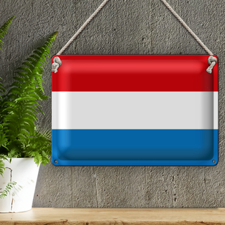 Blechschild Flagge Luxemburg 30x20cm Flag of Luxembourg