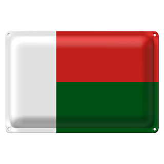 Blechschild Flagge Madagaskar 30x20cm Flag of Madagascar