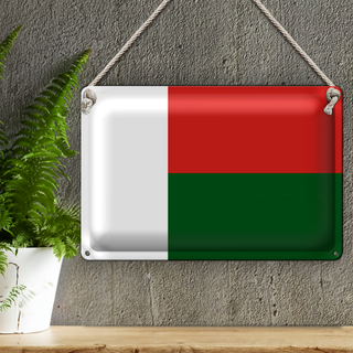 Blechschild Flagge Madagaskar 30x20cm Flag of Madagascar