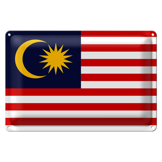 Blechschild Flagge Malaysia 30x20cm Flag of Malaysia