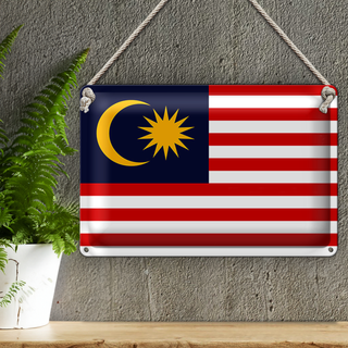 Blechschild Flagge Malaysia 30x20cm Flag of Malaysia
