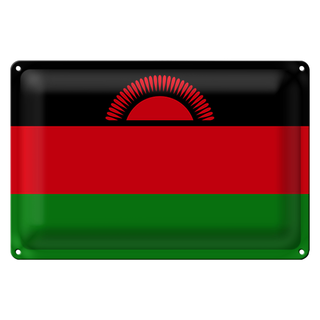 Blechschild Flagge Malawi 30x20cm Flag of Malawi