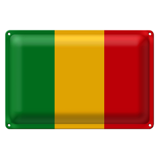 Blechschild Flagge Mali 30x20cm Flag of Mali