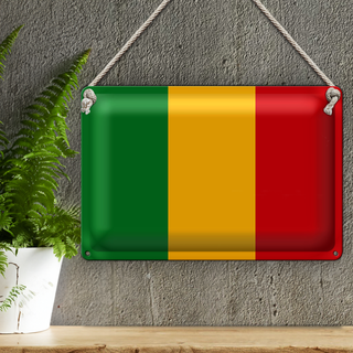 Blechschild Flagge Mali 30x20cm Flag of Mali