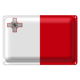 Blechschild Flagge Malta 30x20cm Flag of Malta