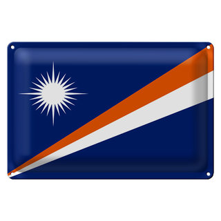 Blechschild Flagge Marshallinseln 30x20cm Marshall Islands