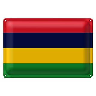 Blechschild Flagge Mauritius 30x20cm Flag of Mauritius