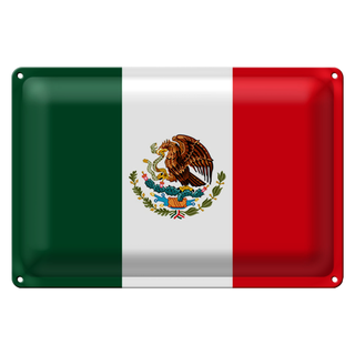 Blechschild Flagge Mexiko 30x20cm Flag of Mexico
