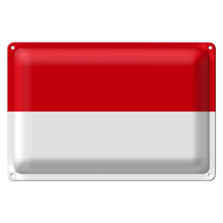 Blechschild Flagge Monaco 30x20cm Flag of Monaco